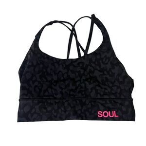 Lululemon x SoulCycle Energy Sports Bra Long Line in Camo Coal - Size 8